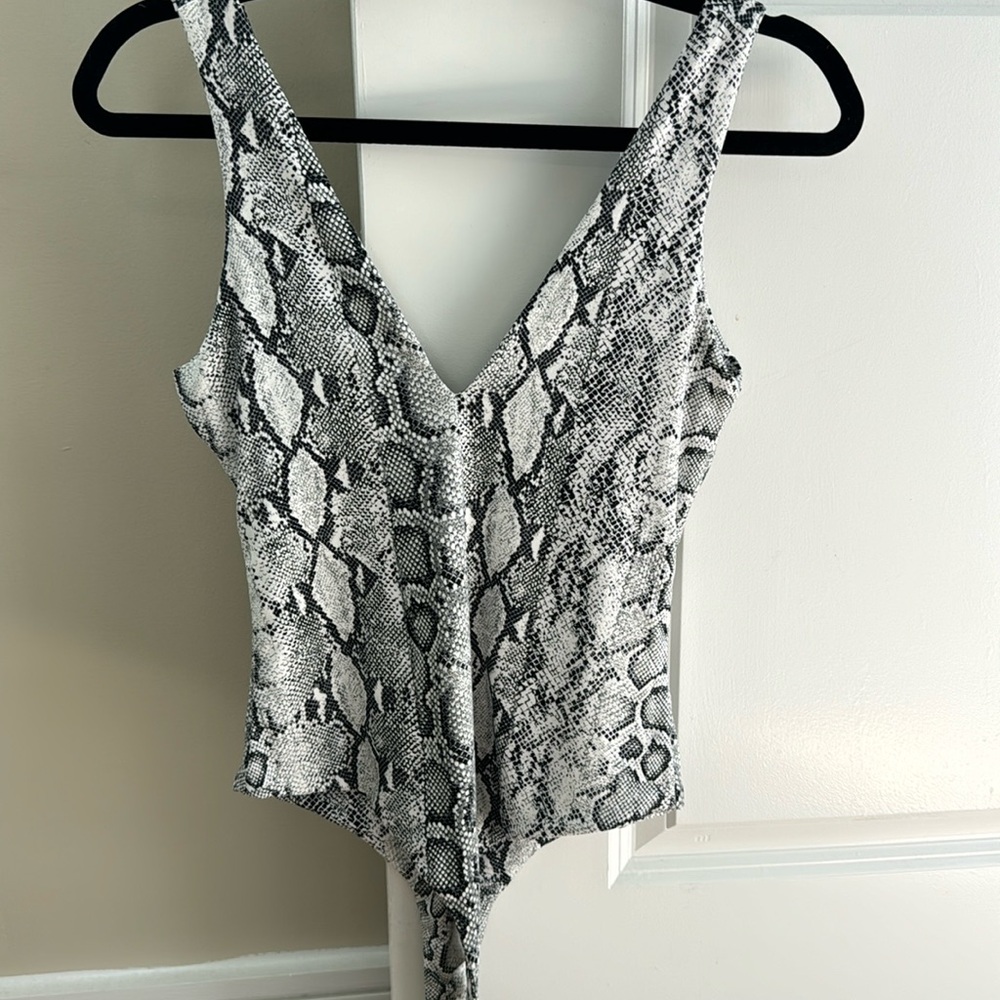 Super soft snakeskin bodysuit